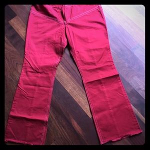 Old Navy Low-Rise Red Pants